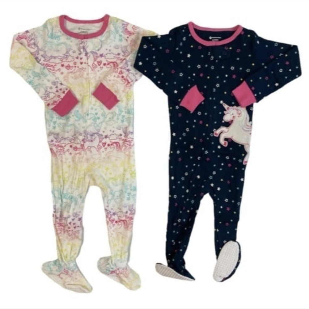 Members Mark Member's Mark Baby Girl's Snug Fit 2-Pack Favorite Footed Pajamas